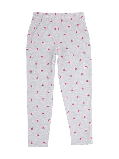 proteens kids grey & pink printed pants