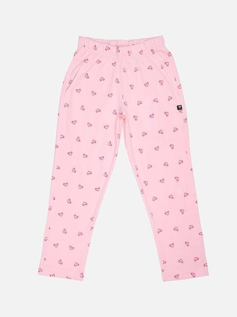 proteens kids light pink printed trackpants