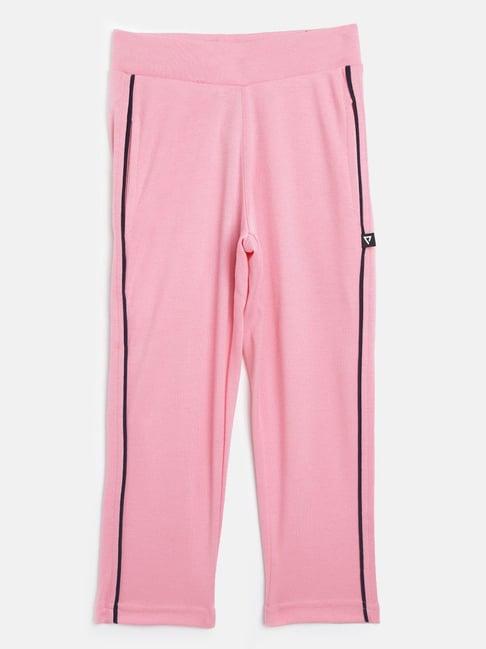 proteens kids light pink solid trackpants