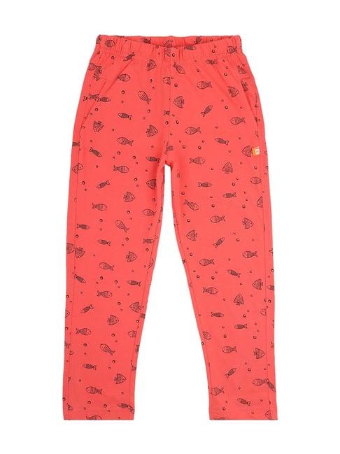 proteens kids orange printed pants