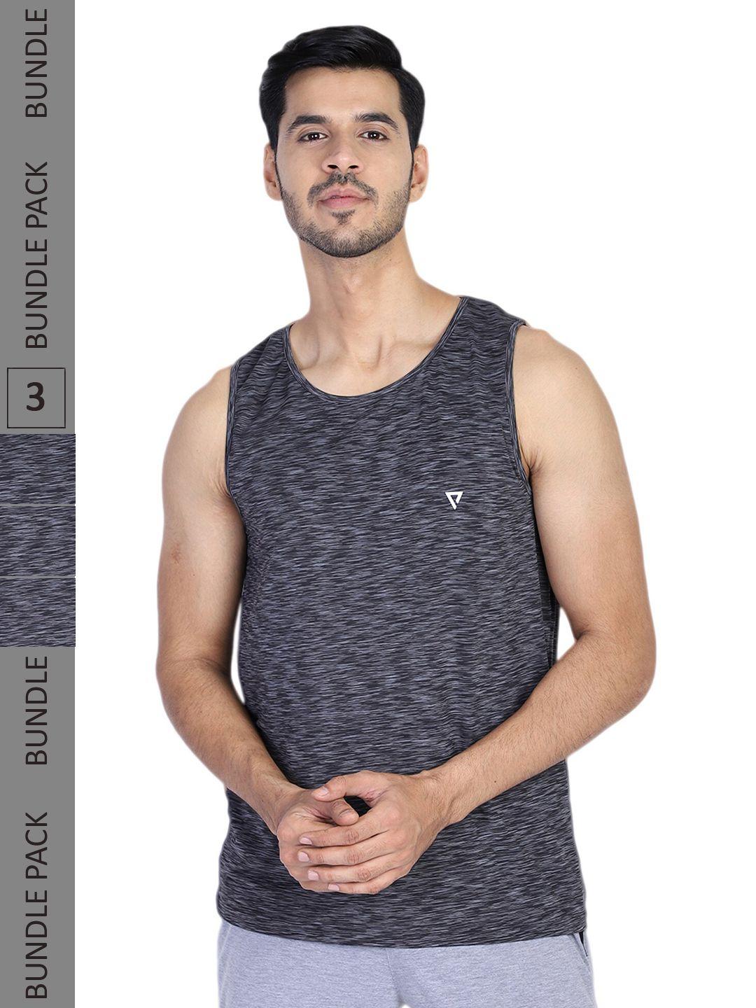 proteens pack of 3 round neck sleeveless cotton t-shirt