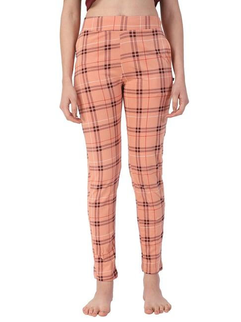 proteens peach check pyjamas