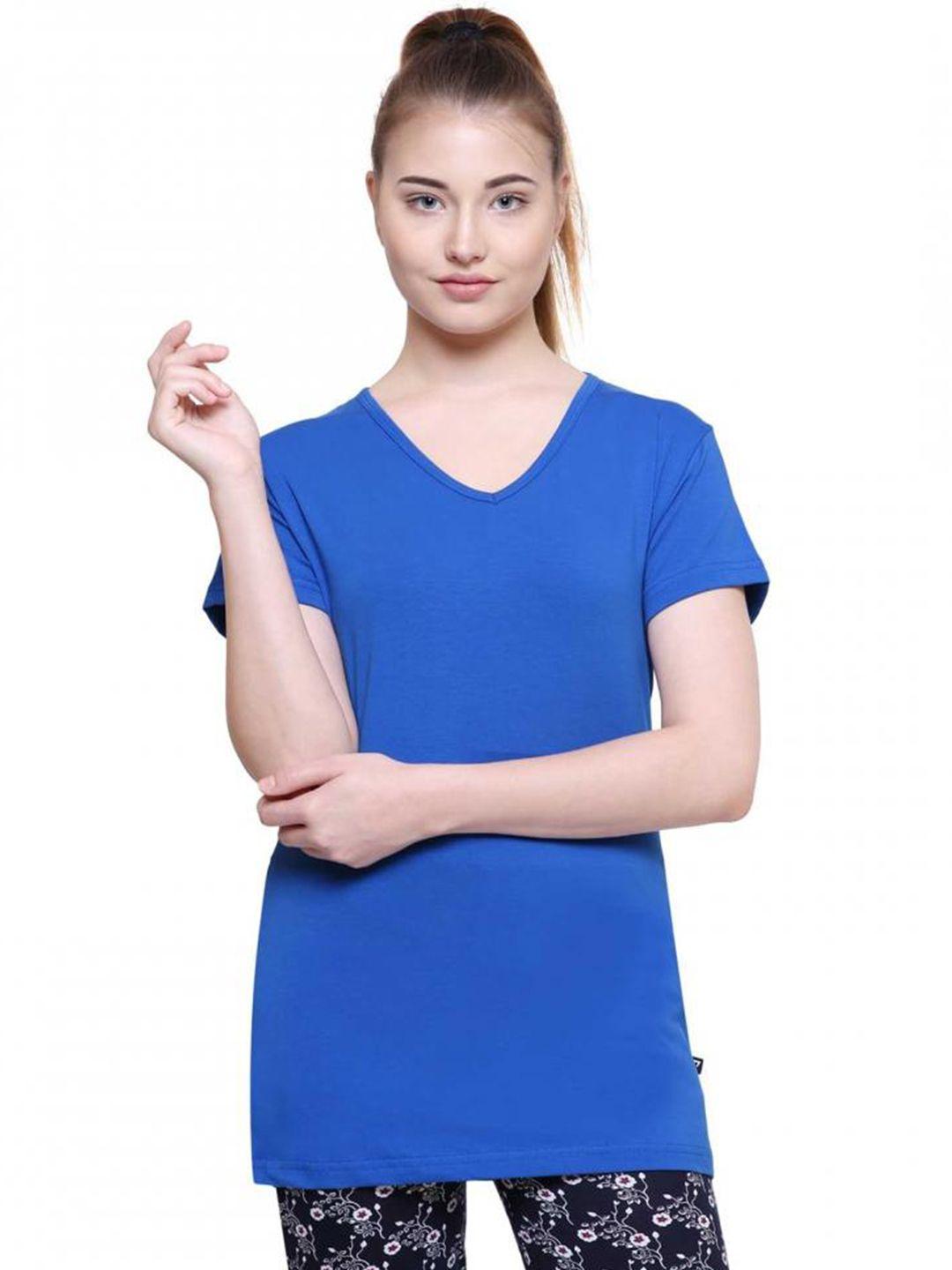proteens women blue v-neck t-shirt