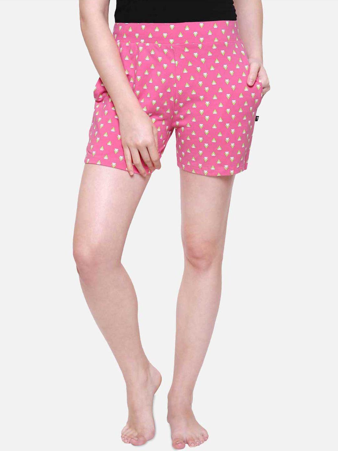 proteens women pink printed lounge shorts