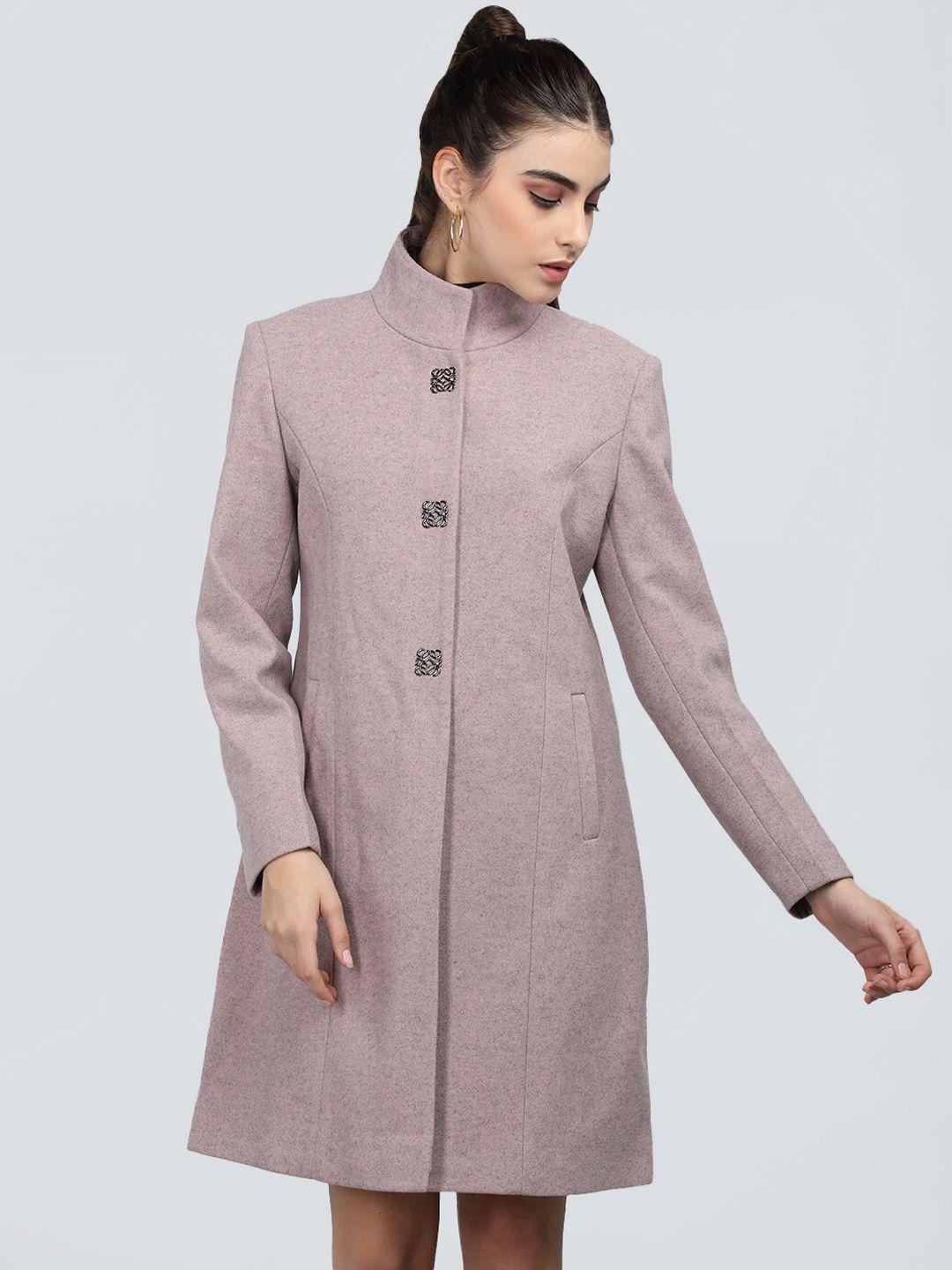 protex textured woollen longline overcoat