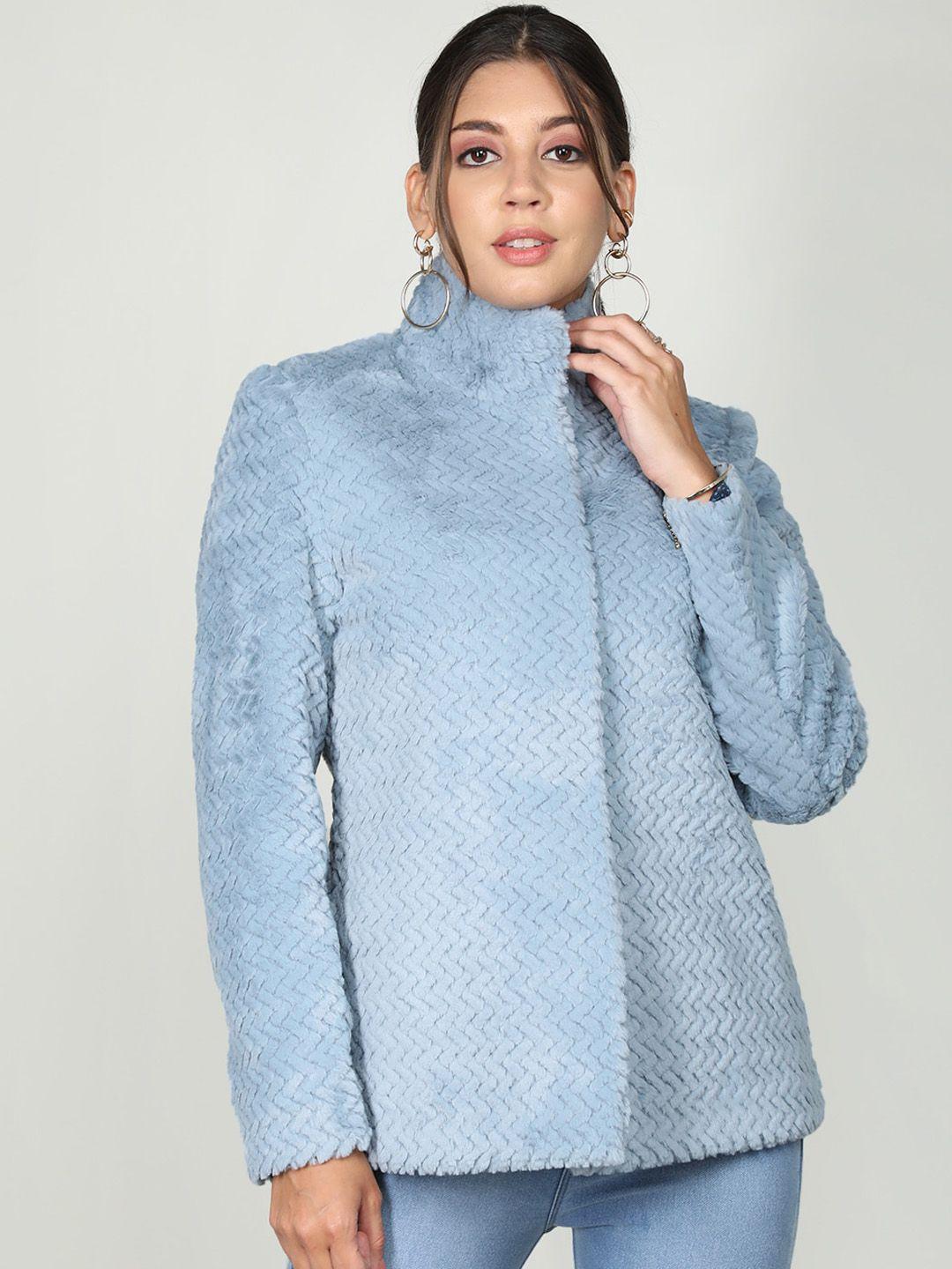 protex self design mock collar woollen over coat