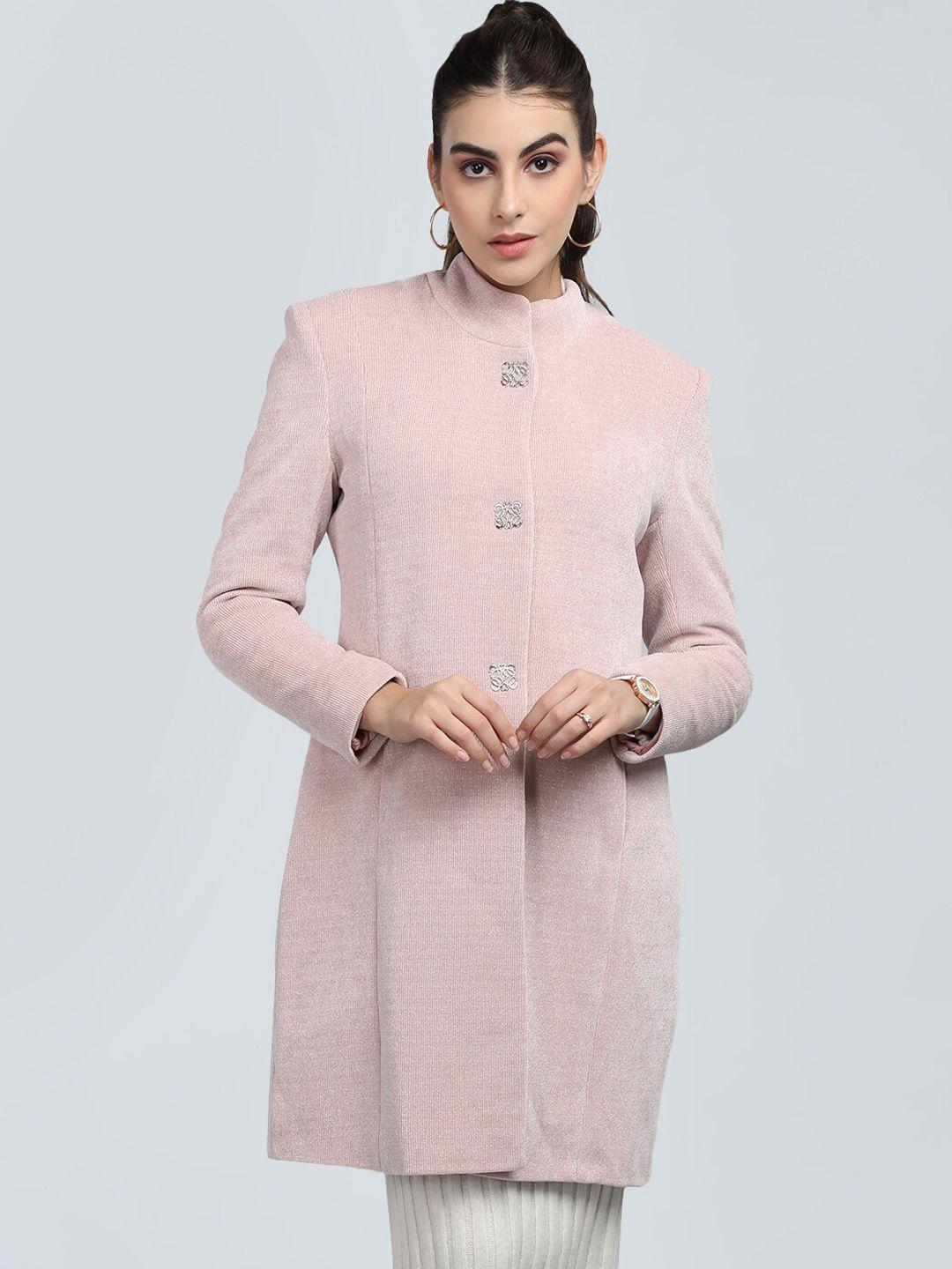 protex textured woollen longline overcoat