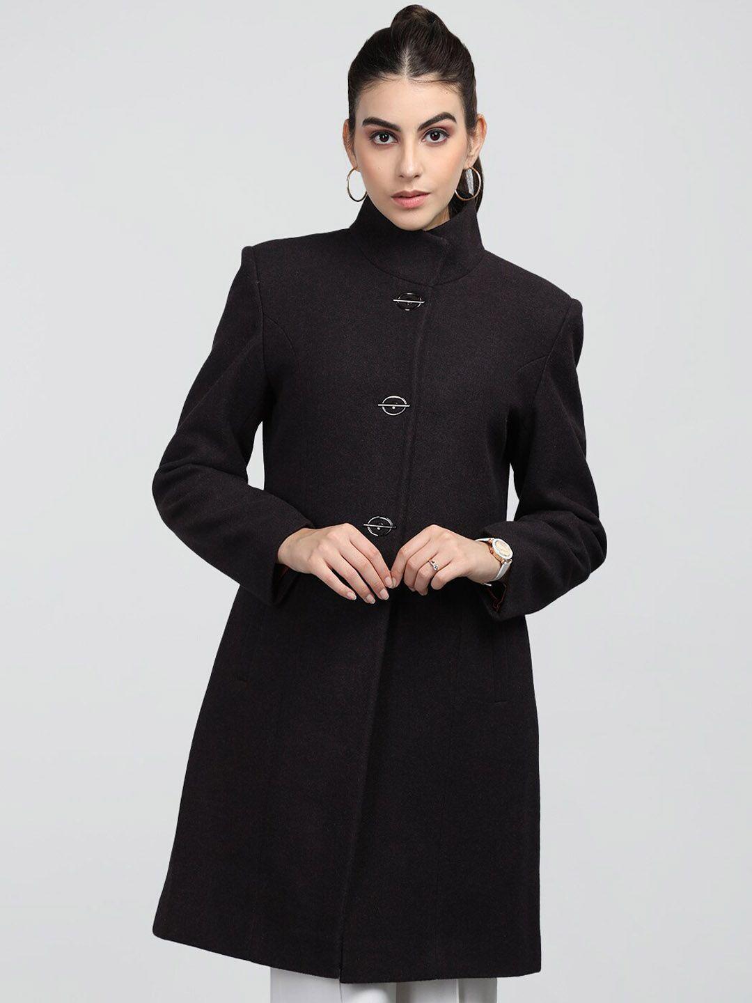 protex textured woollen longline overcoat