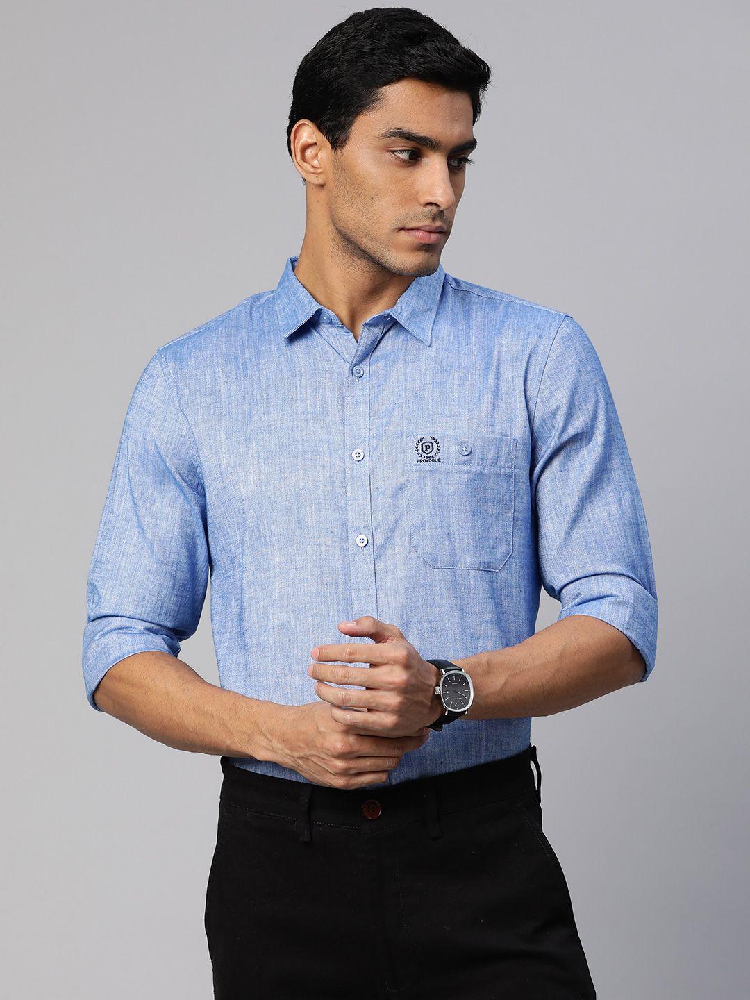 provogue-men-blue-solid-slim-fit-casual-shirt