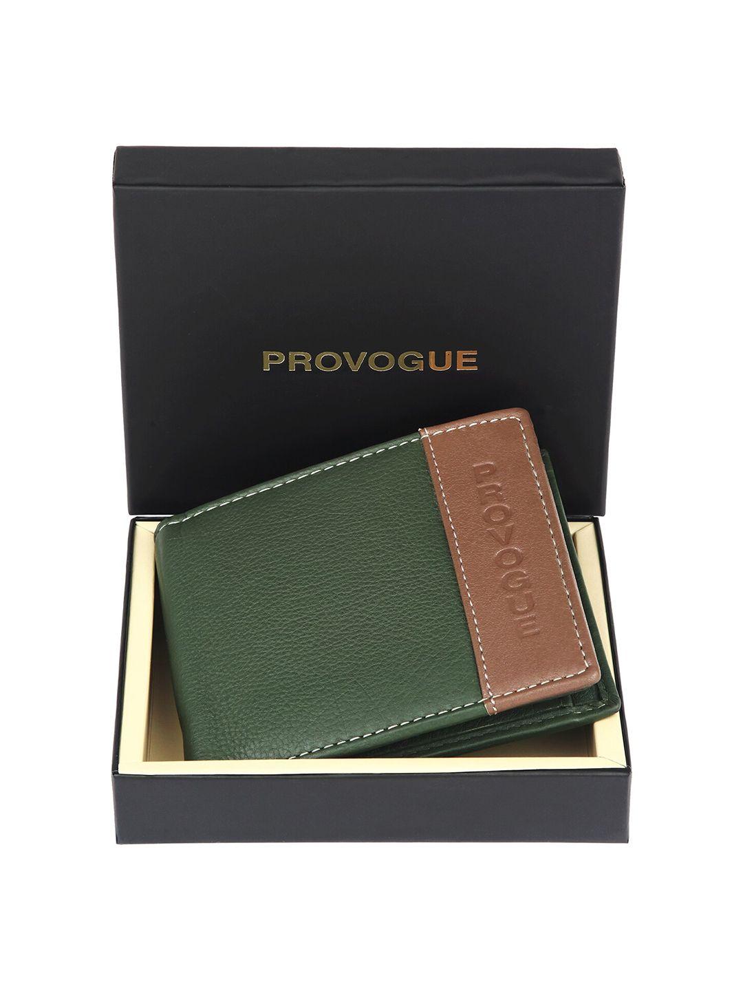 provogue men rfid leather two fold wallet