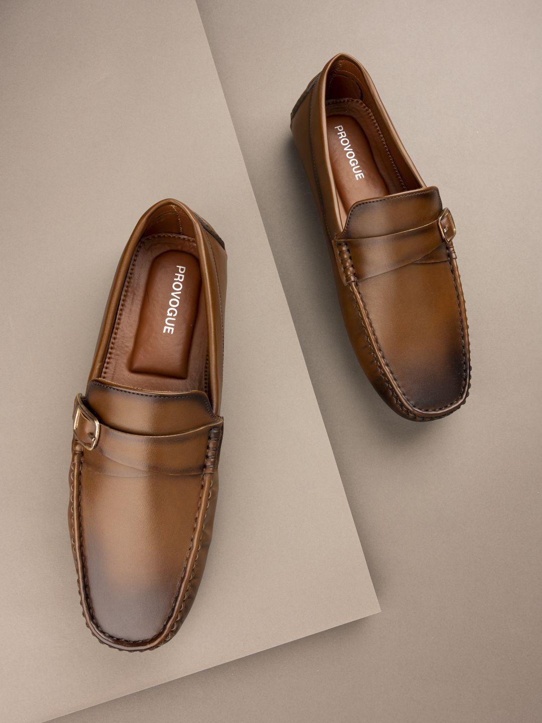 provogue-men-tan-brown-solid-formal-loafers
