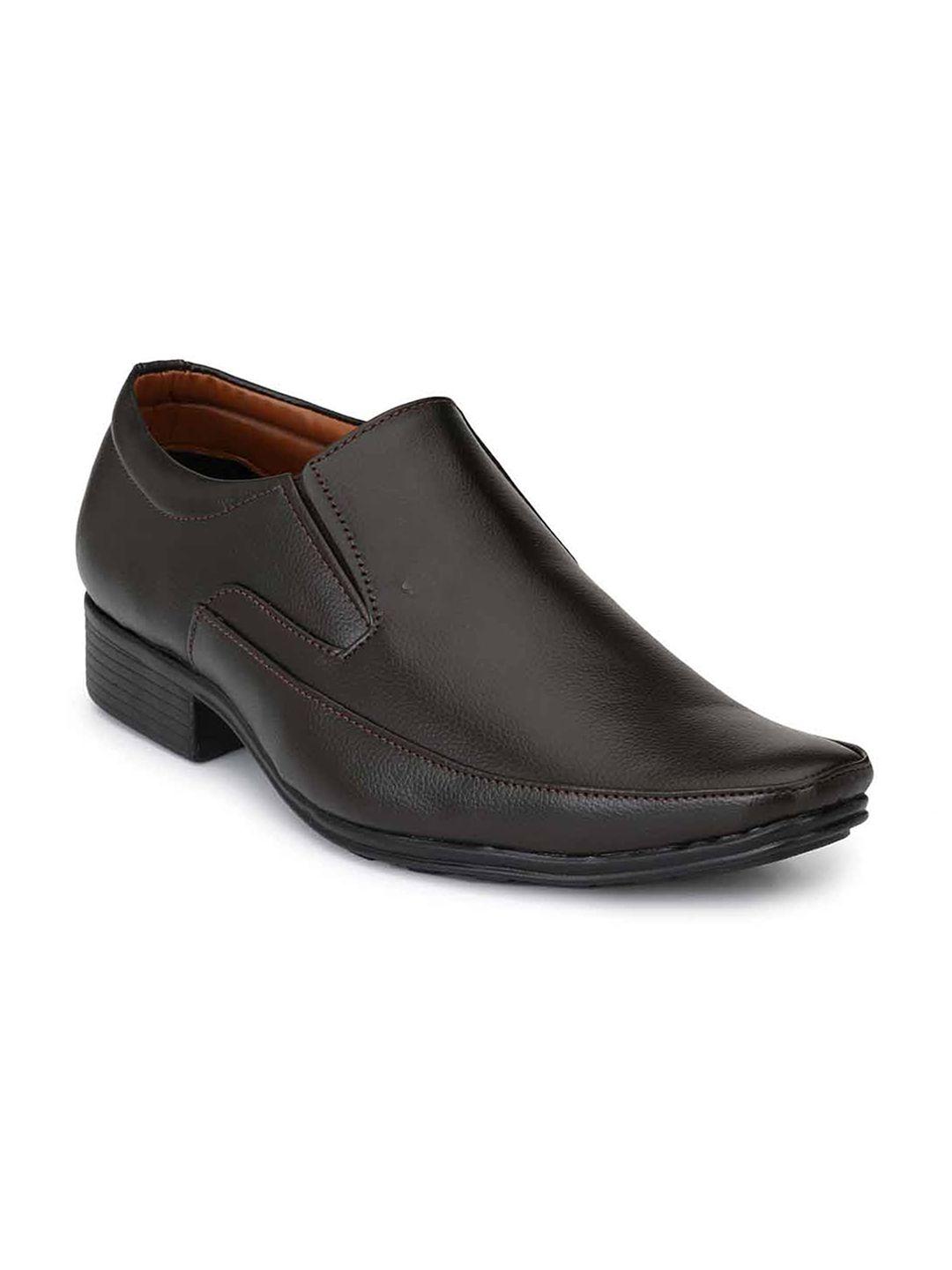 provogue men textured formal slip-on shoes