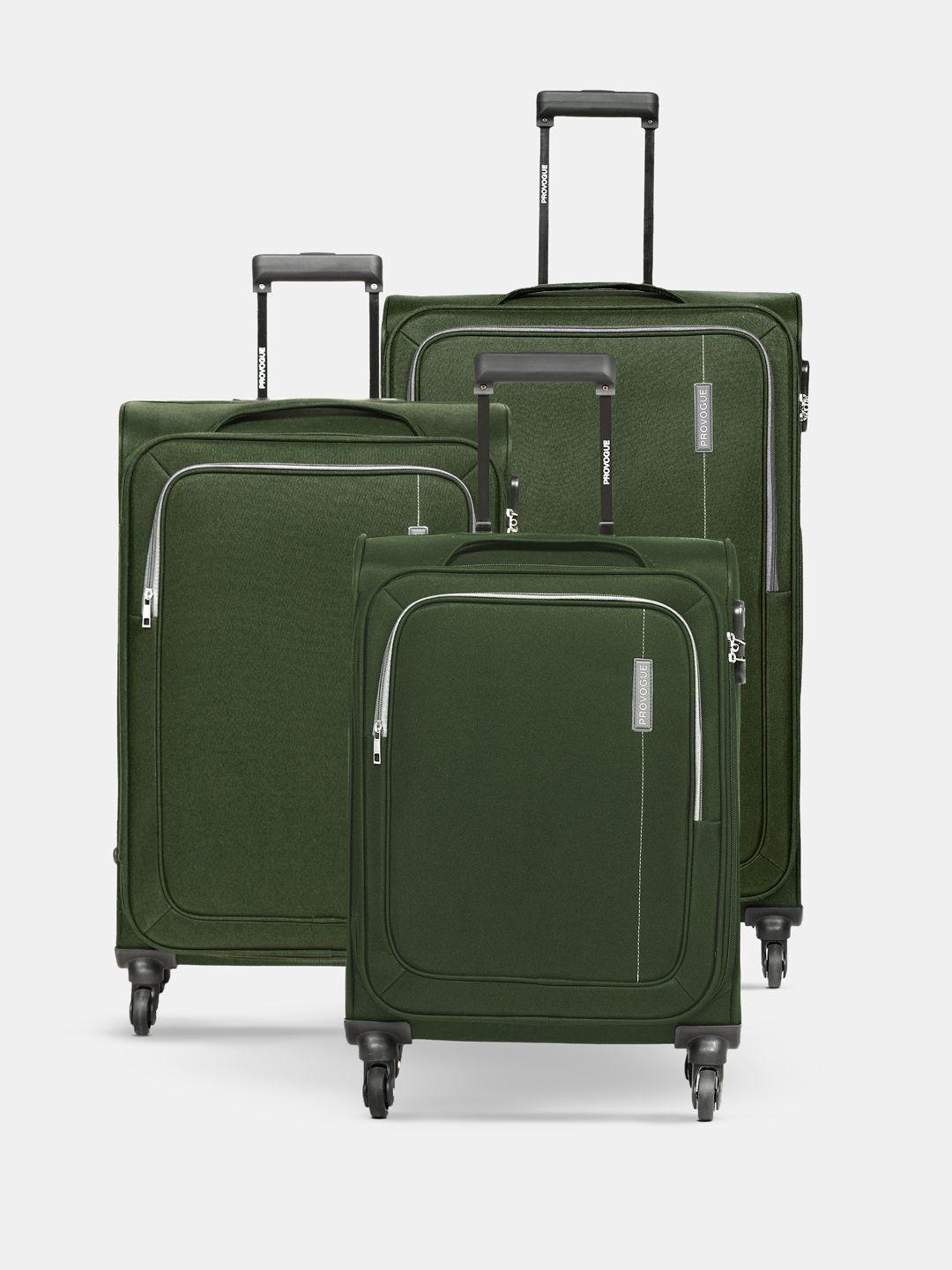 provogue set of 3 trolley suitcases - cabin medium and large