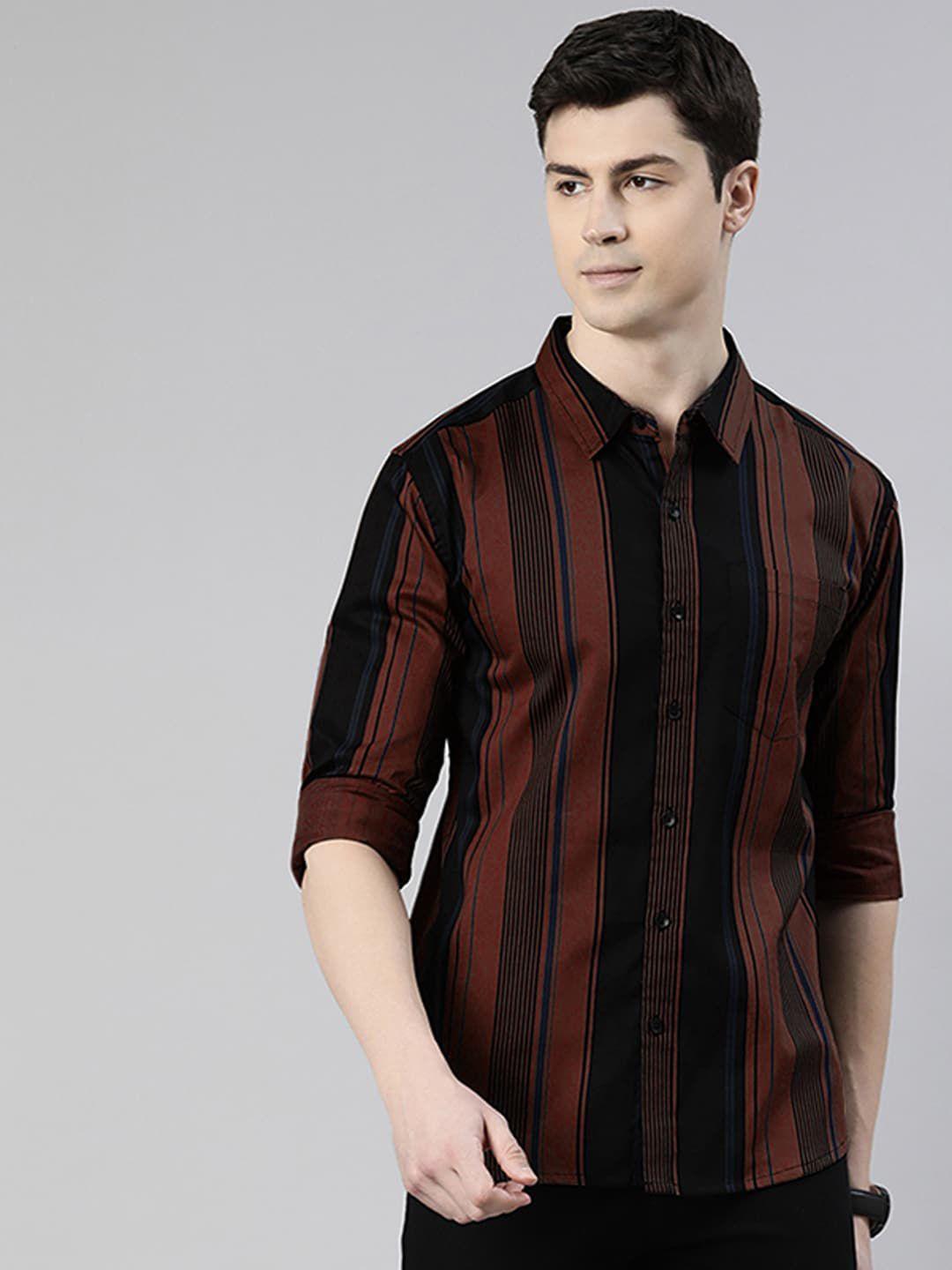 provogue-slim-fit-opaque-striped-cotton-casual-shirt
