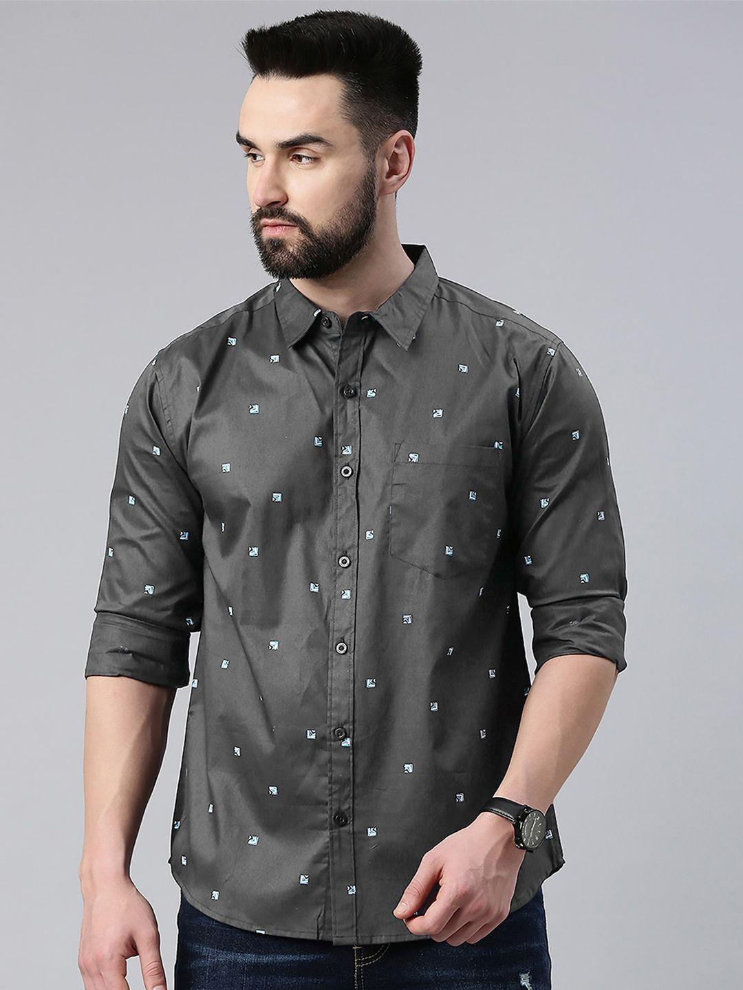 provogue-slim-fit-printed-pure-cotton-casual-shirt