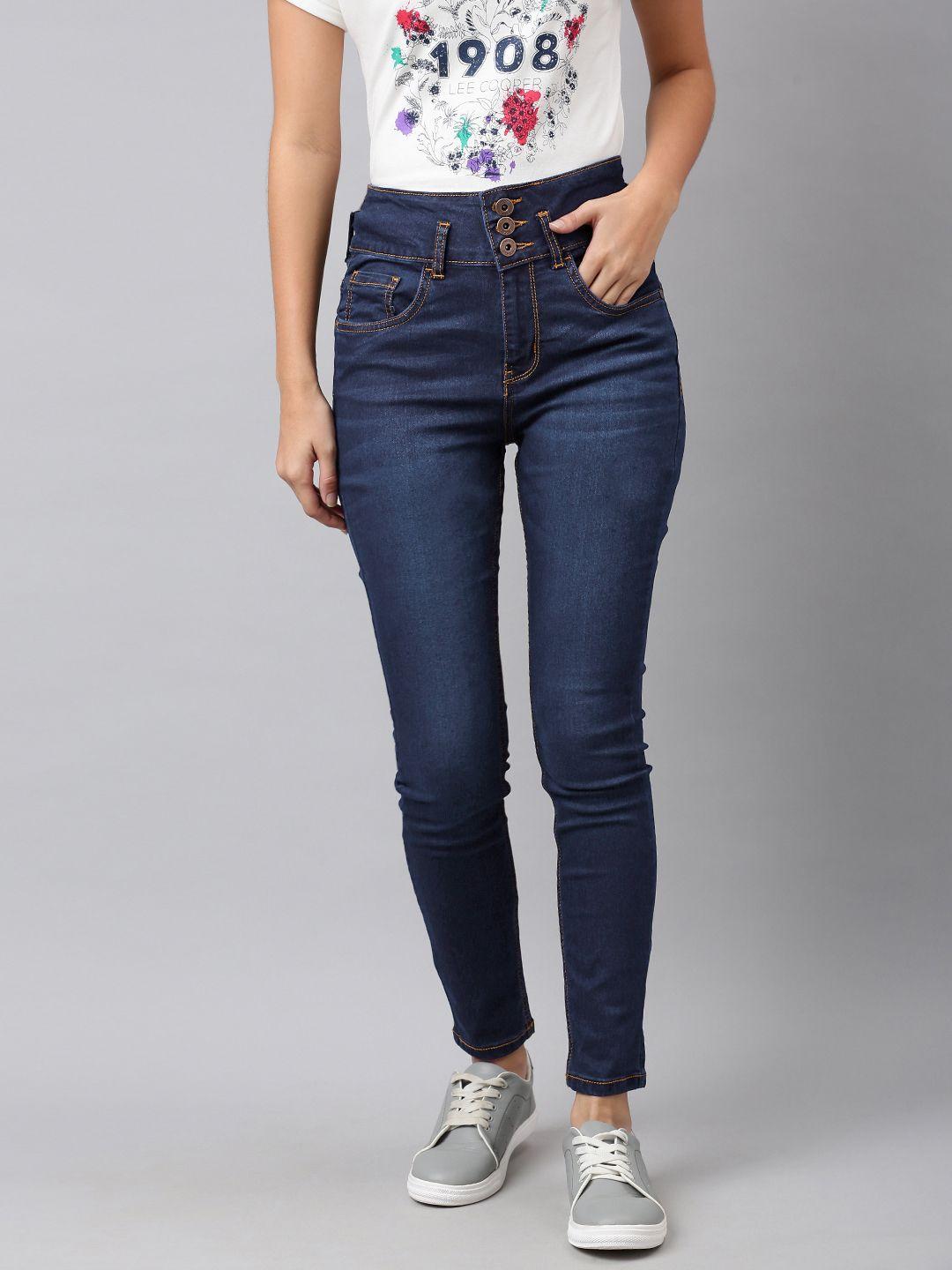 provogue-women-blue-skinny-fit-mid-rise-clean-look-jeans