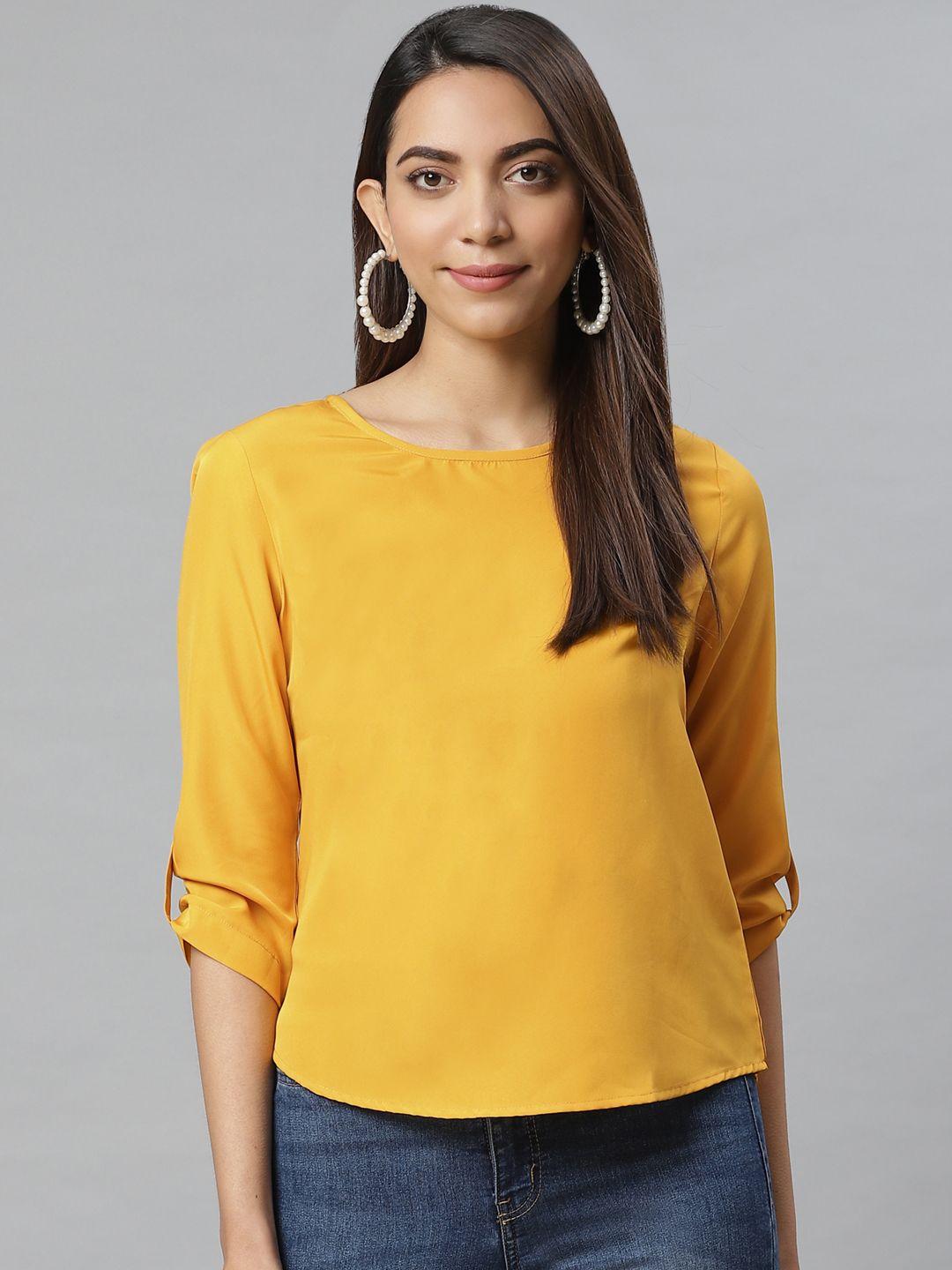 provogue women yellow solid top