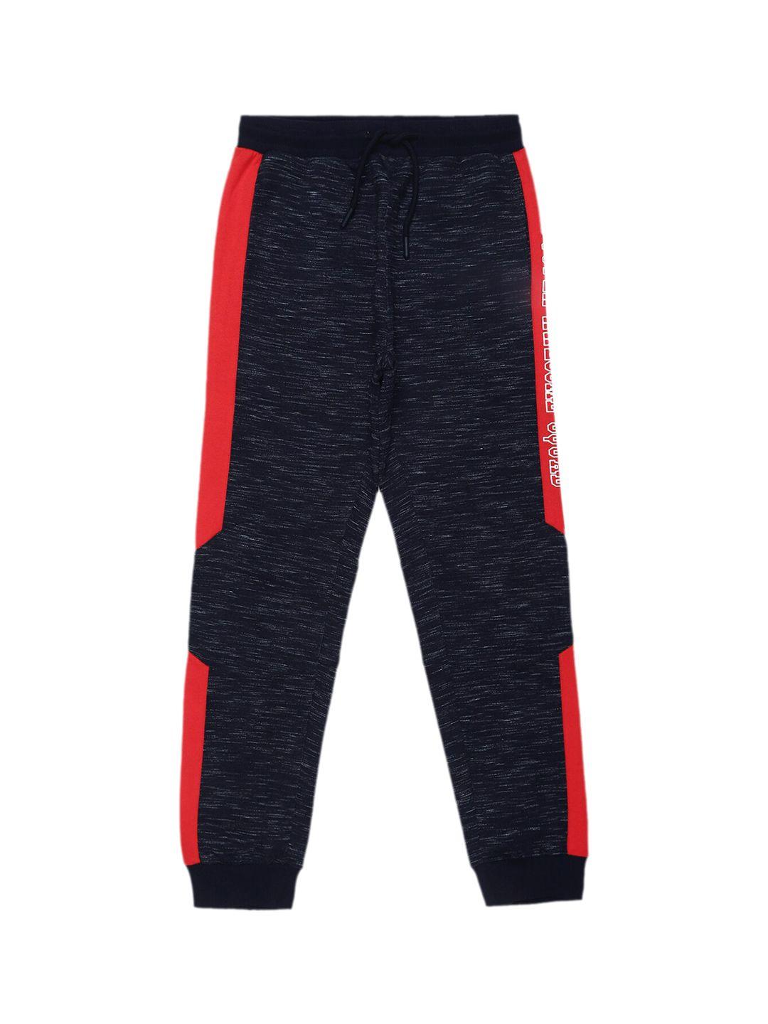 provogue boys colourblocked mid-rise cotton joggers