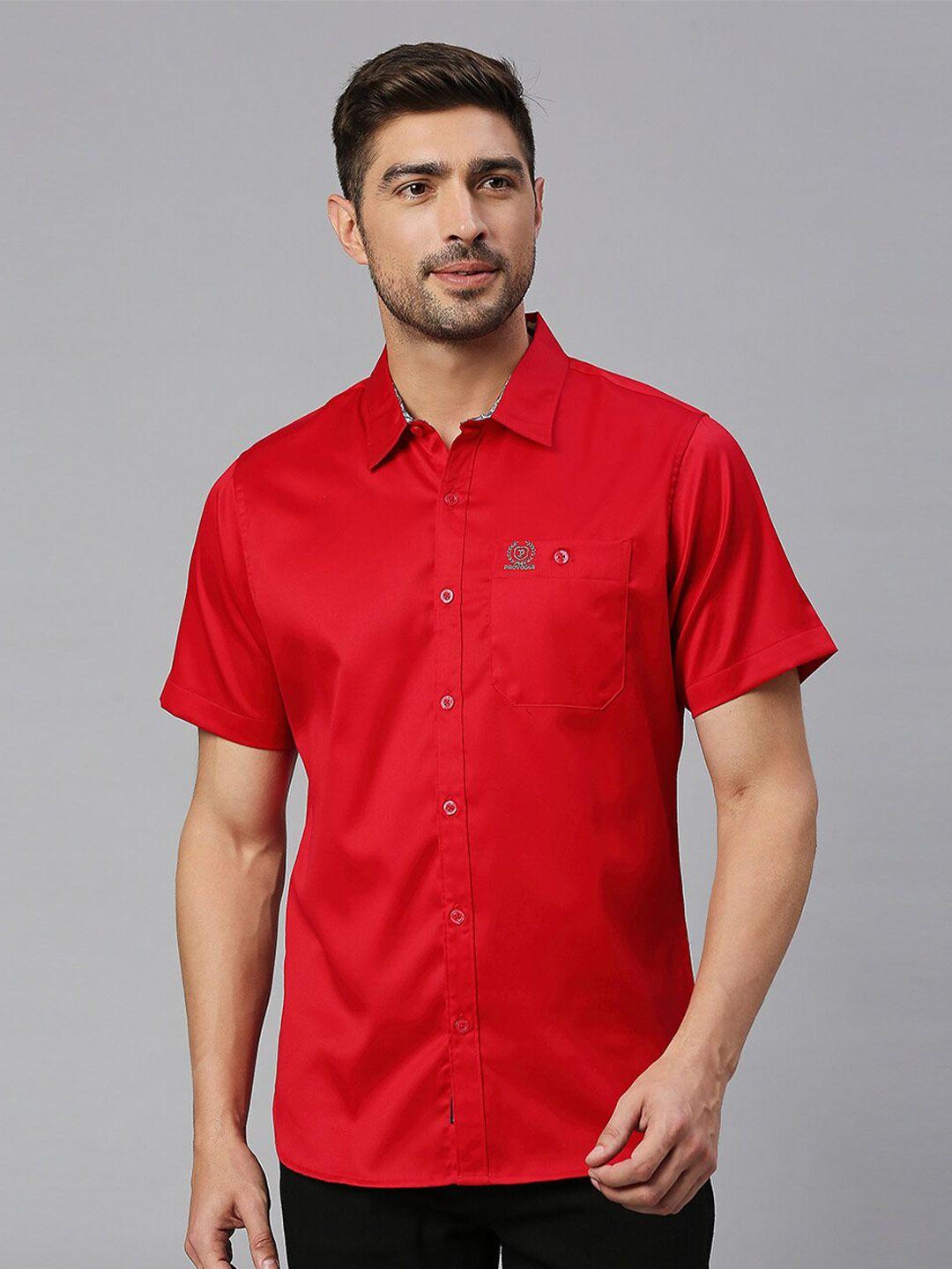 provogue classic slim fit cotton casual shirt