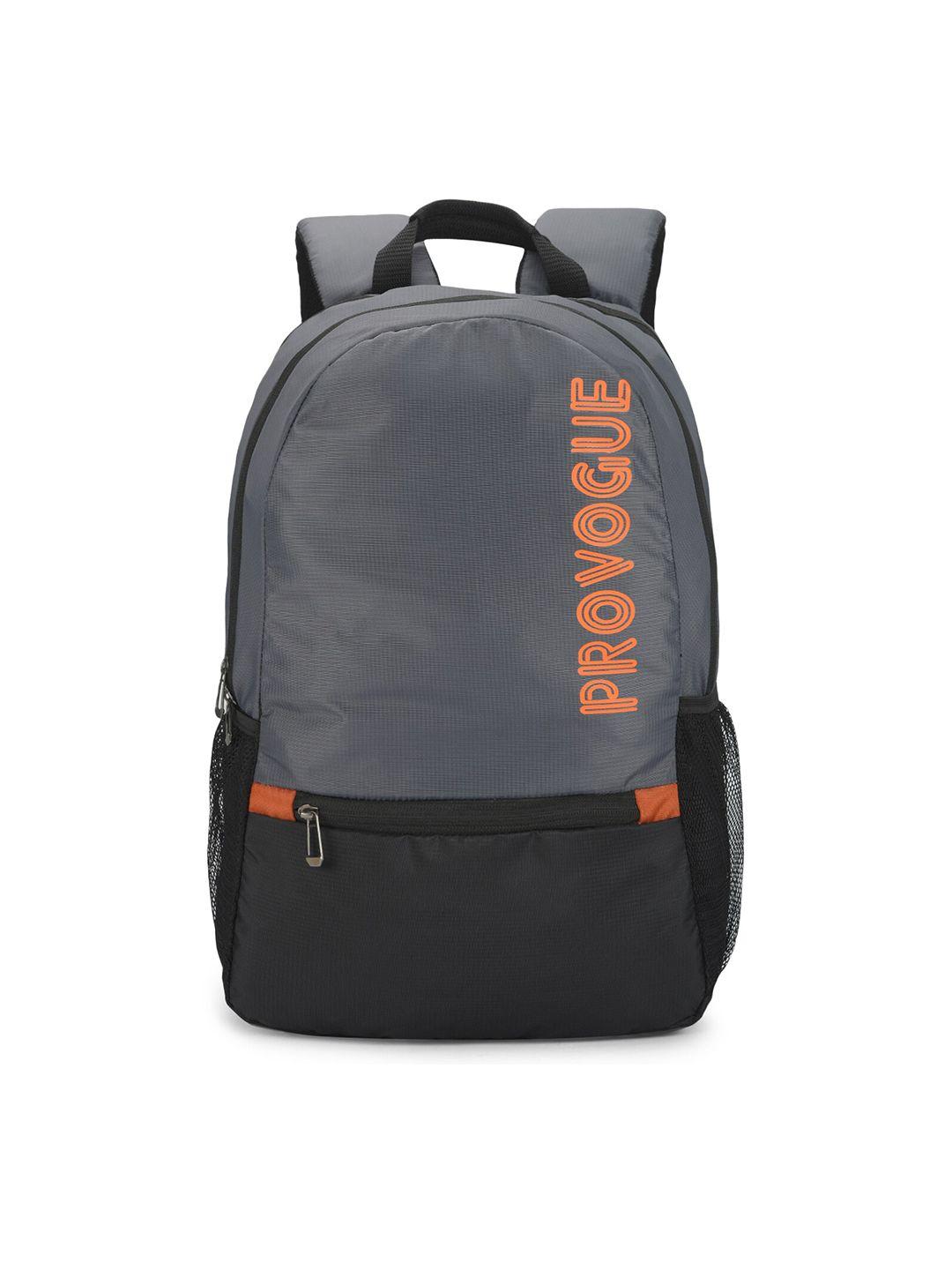 provogue grey & black brand logo backpack