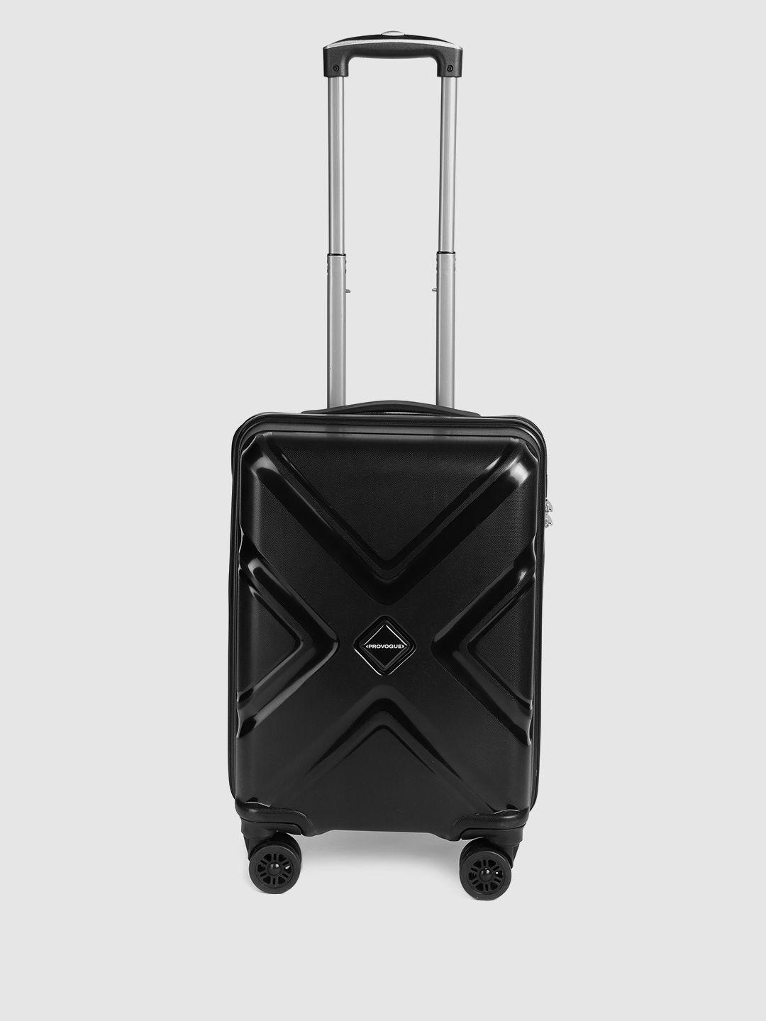 provogue hard-sided 8 wheels 360-degree rotation cabin trolley bag- 32.2 l