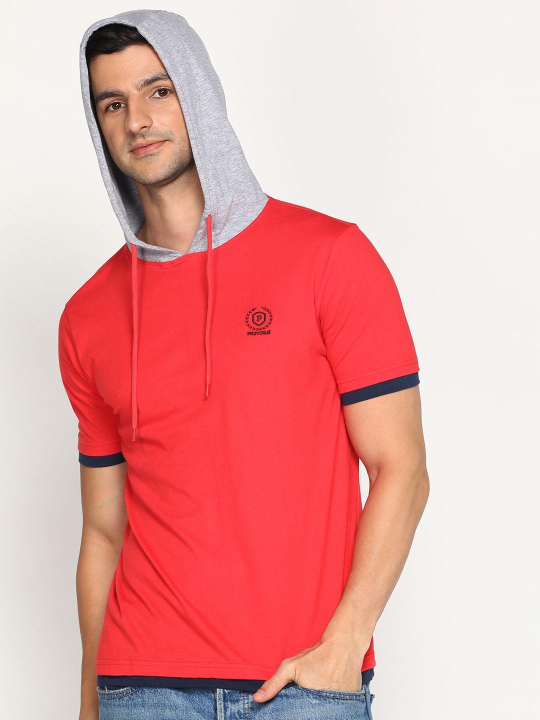 provogue hooded pure cotton t-shirt