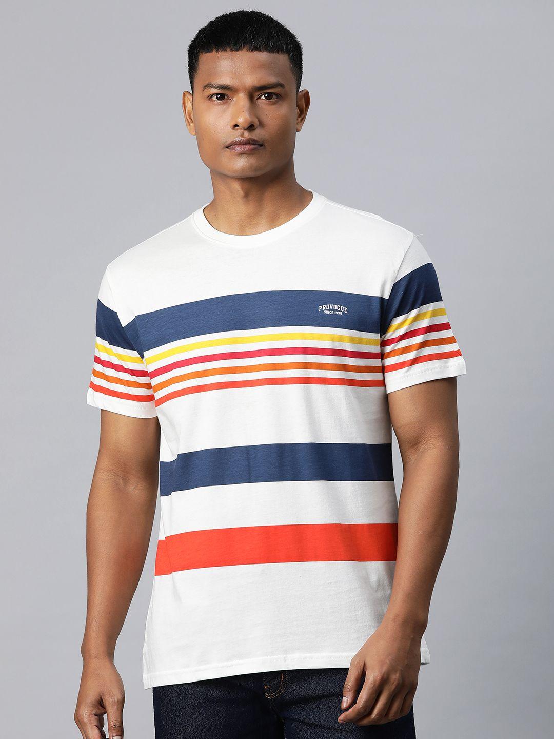 provogue men striped pure cotton t-shirt