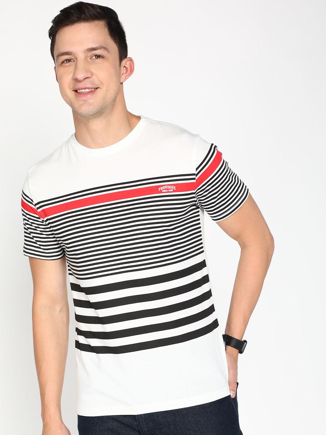 provogue men striped pure cotton t-shirt