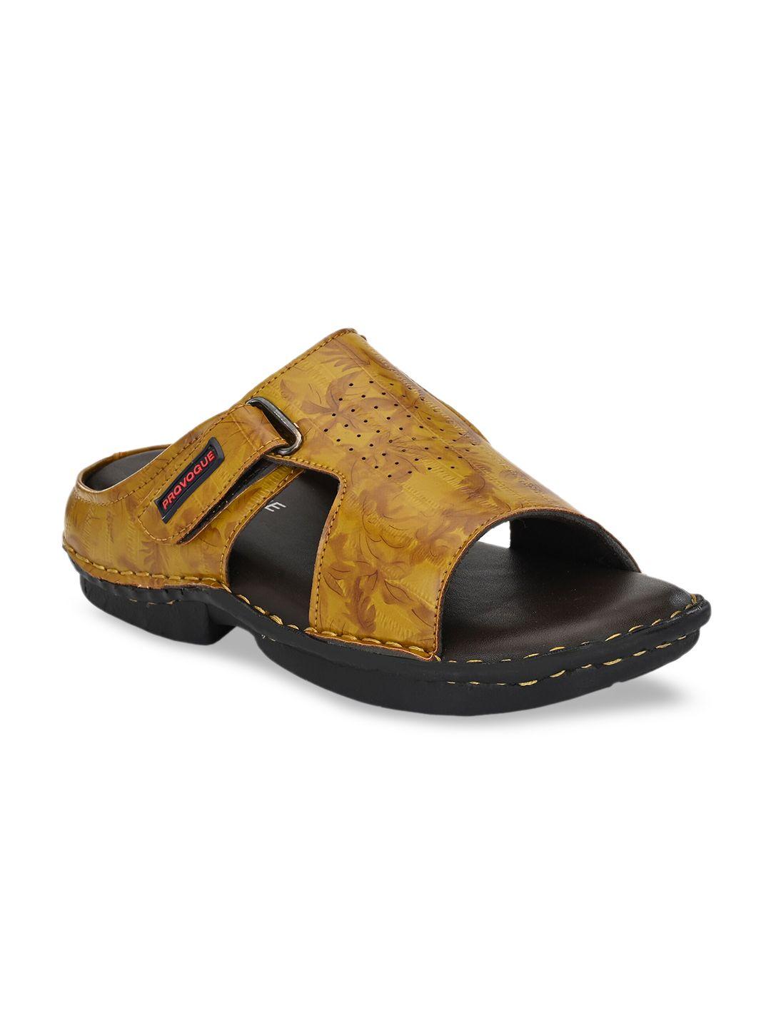 provogue men tan brown comfort sandals