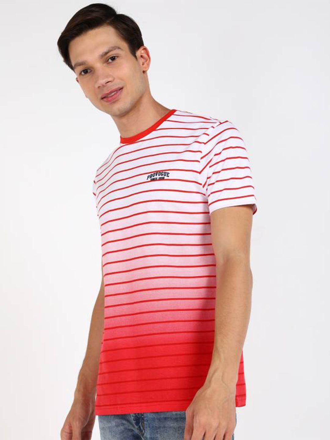 provogue striped casual cotton t-shirt