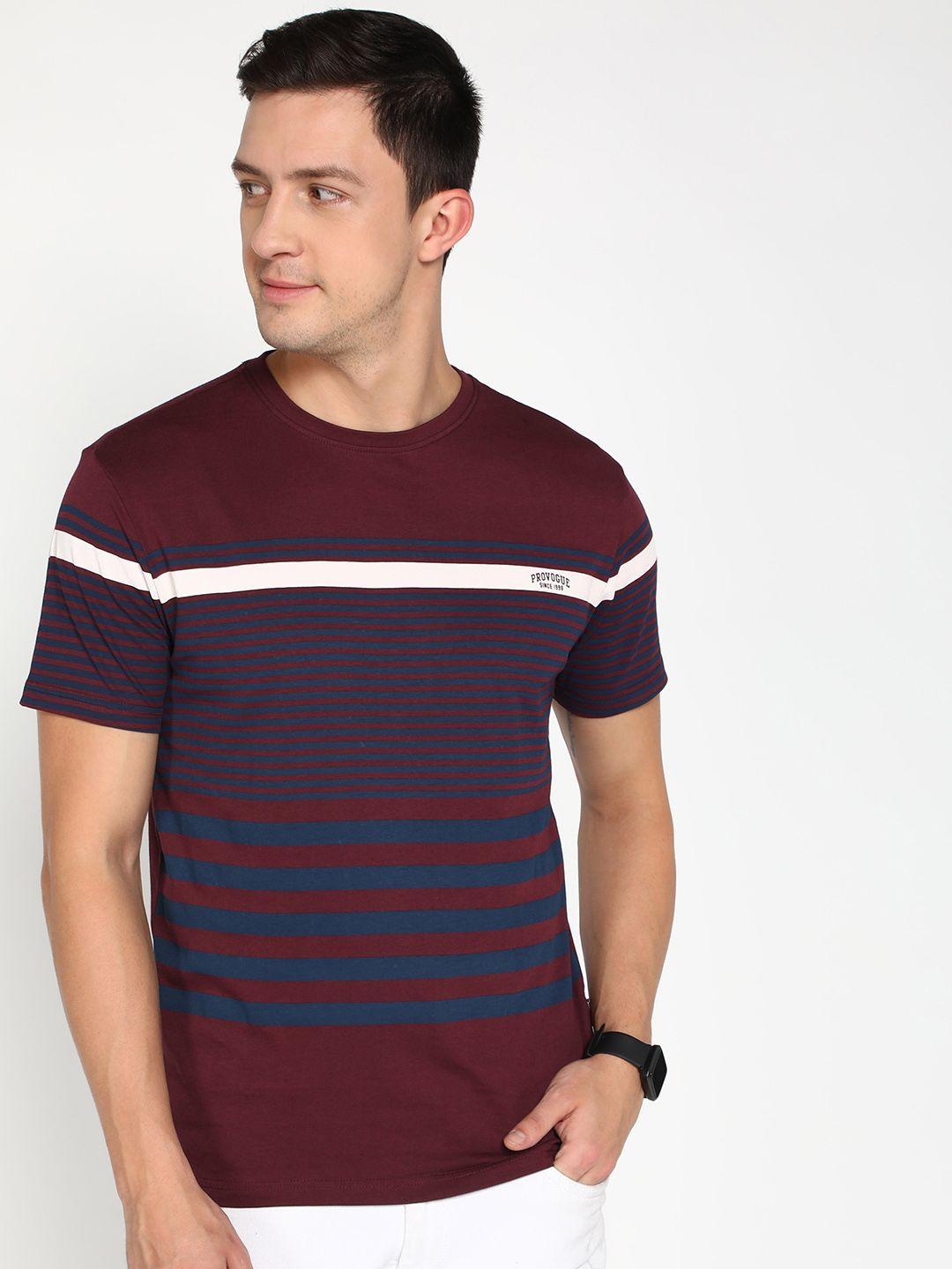 provogue striped pure cotton t-shirt