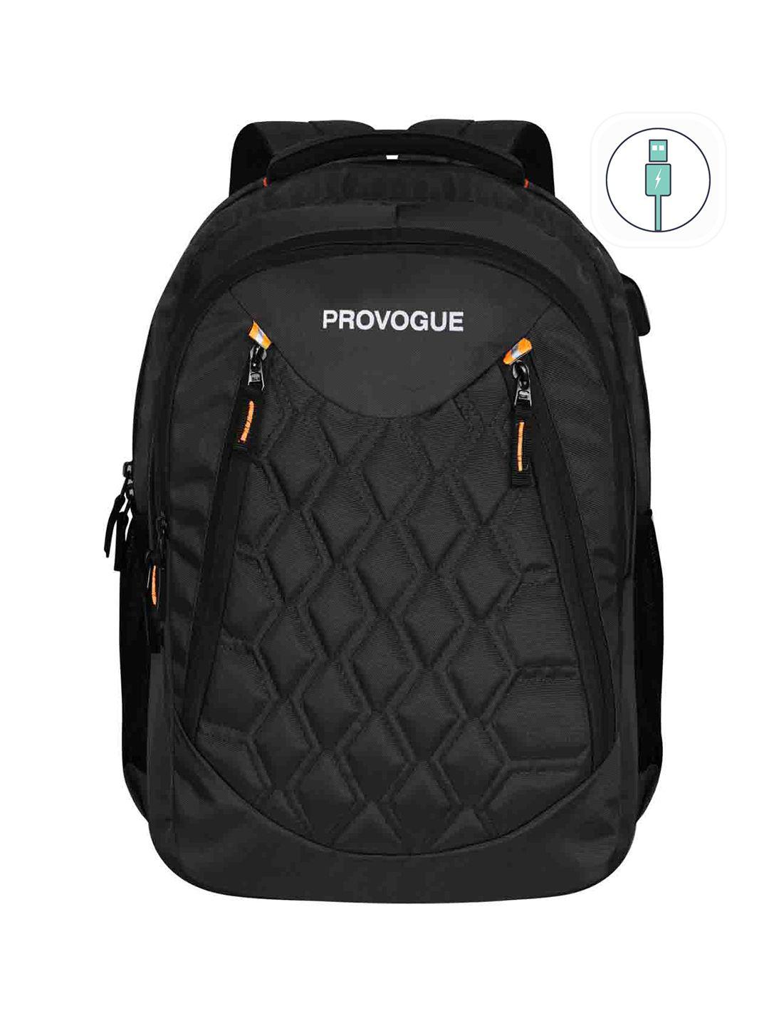 provogue textured usb charging port backpack with rain cover