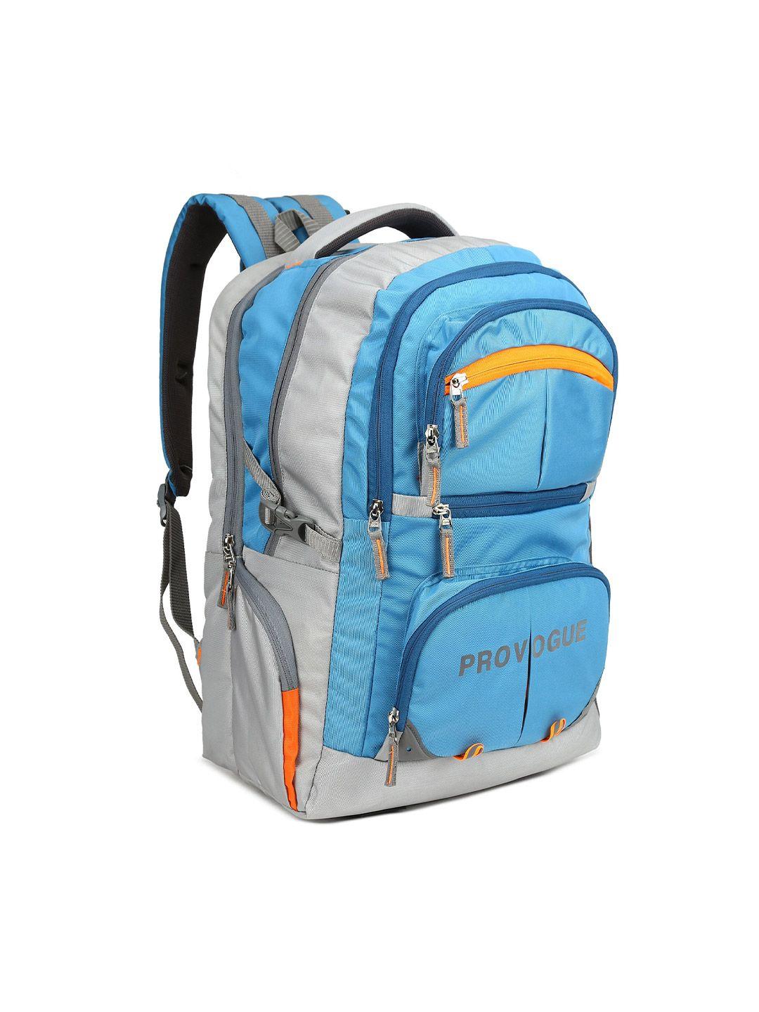 provogue unisex blue & grey colourblocked backpack