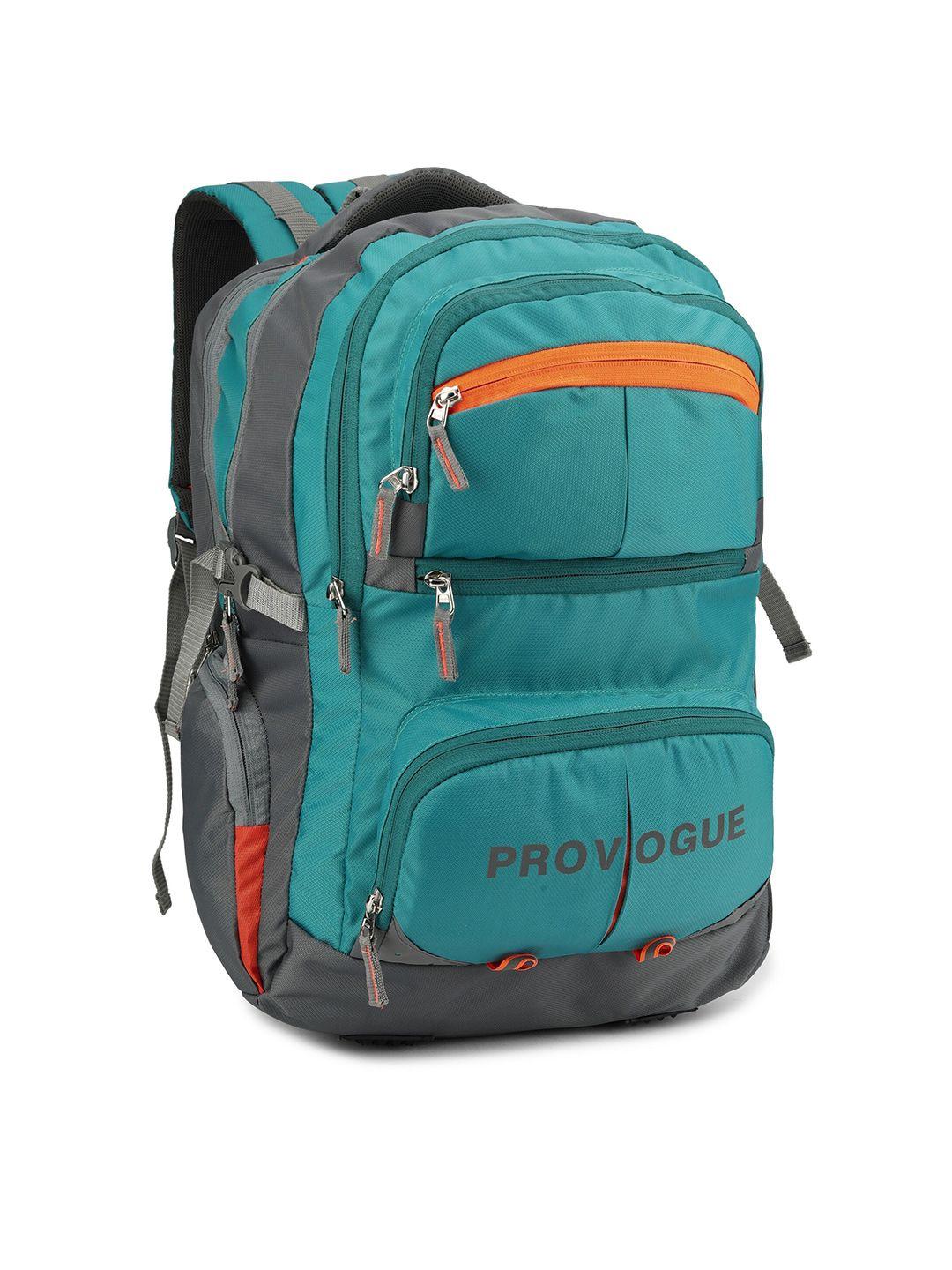 provogue unisex sea green & grey backpack with reflective strip