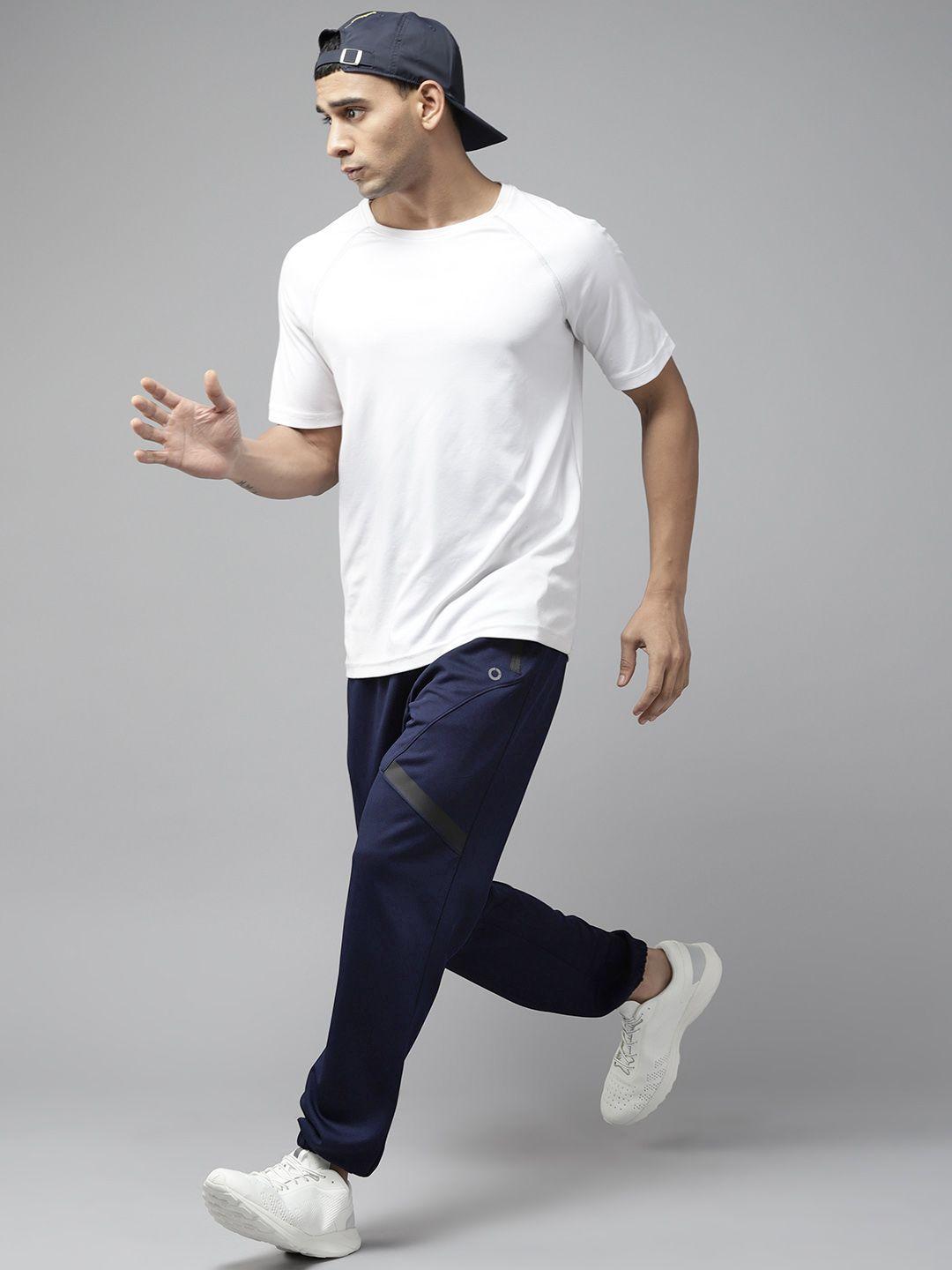 prowl by tiger shroff men navy blue solid running joggers