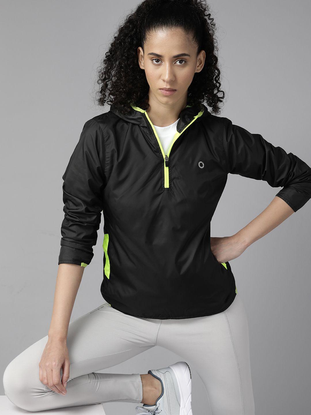 prowl by tiger shroff women black running sporty jacket