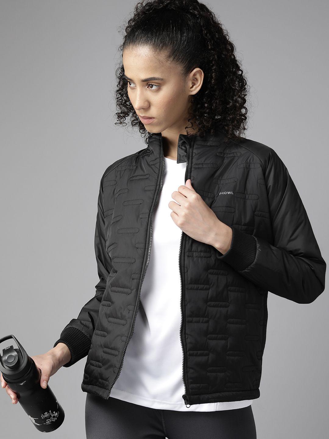 prowl by tiger shroff women black training sporty jacket