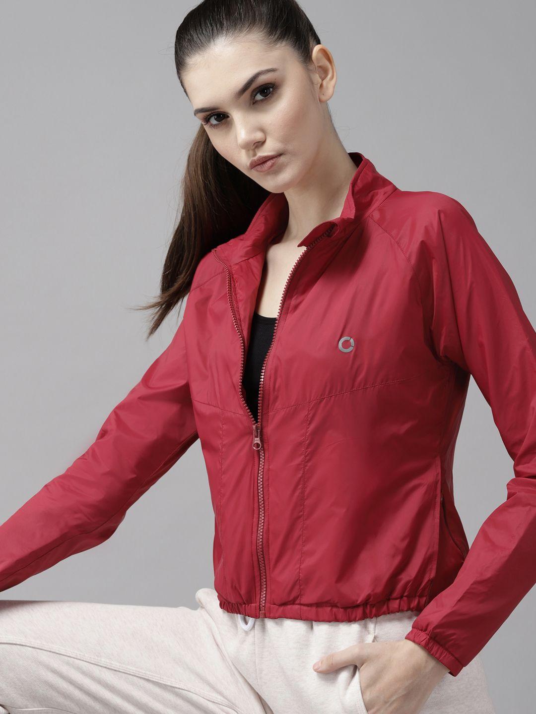 prowl by tiger shroff women red solid tailored jacket