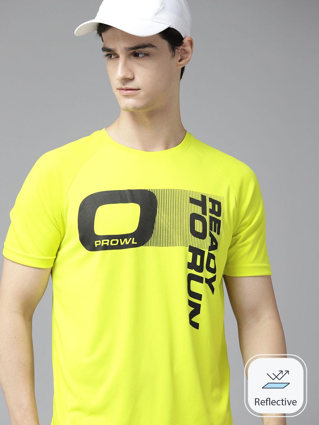 prowl men brand logo printed running t-shirt