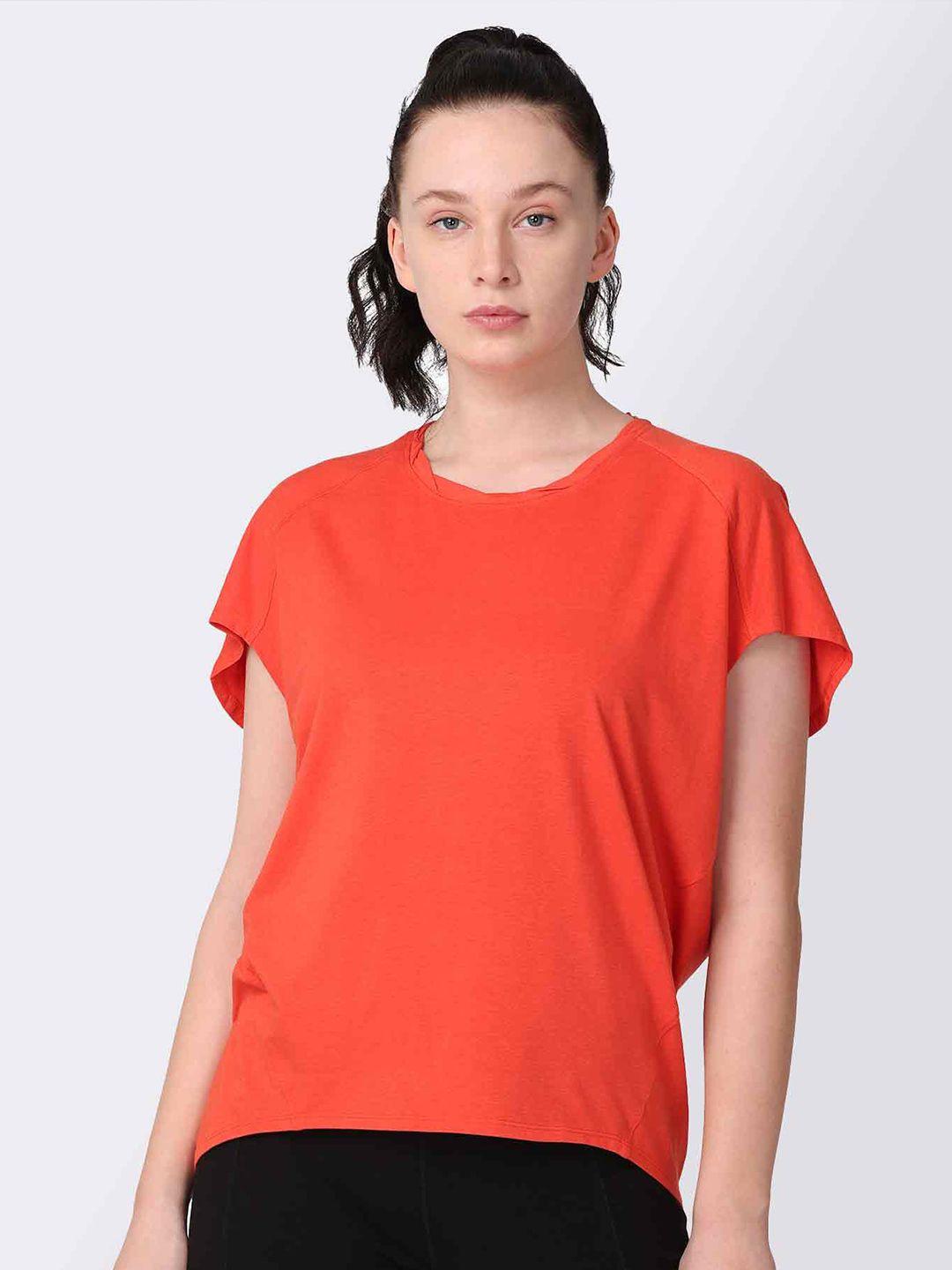 proyog orange extended sleeves organic cotton top