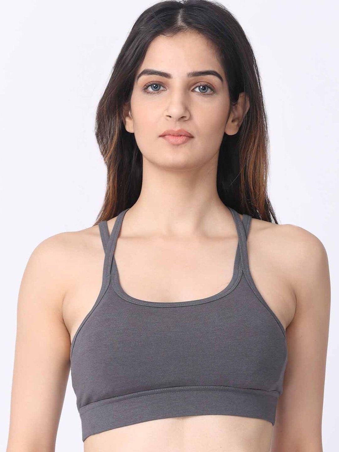 proyog women grey bralette underwired cotton bra