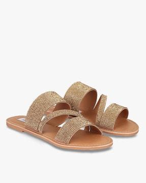 pryanca embellished flat sandals