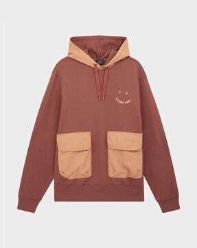 ps happy' contrast nylon hoodie