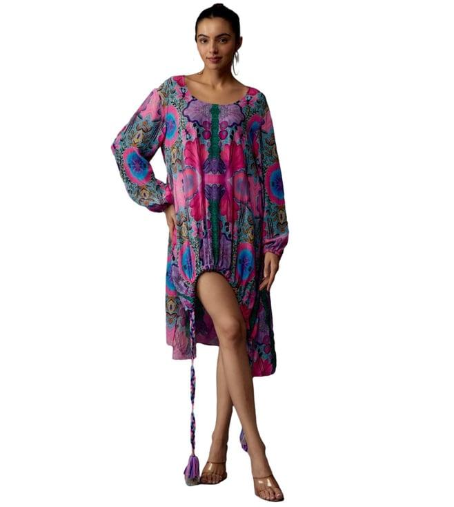 ps pret by payal singhal pink enchanted print crepe top