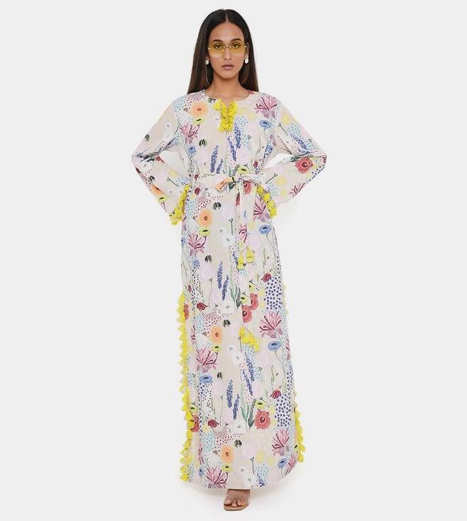 ps pret by payal singhal stone bee garden print art crepe long beyza kaftan