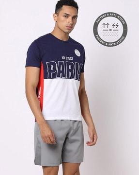 psg colourblock crew-neck t-shirt