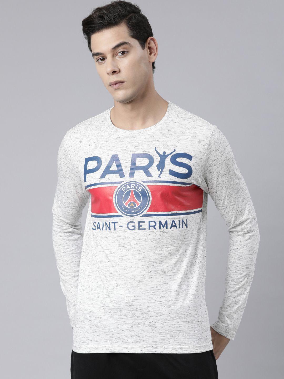 psg men off white brand logo paris saint-germain printed cashmere t-shirt