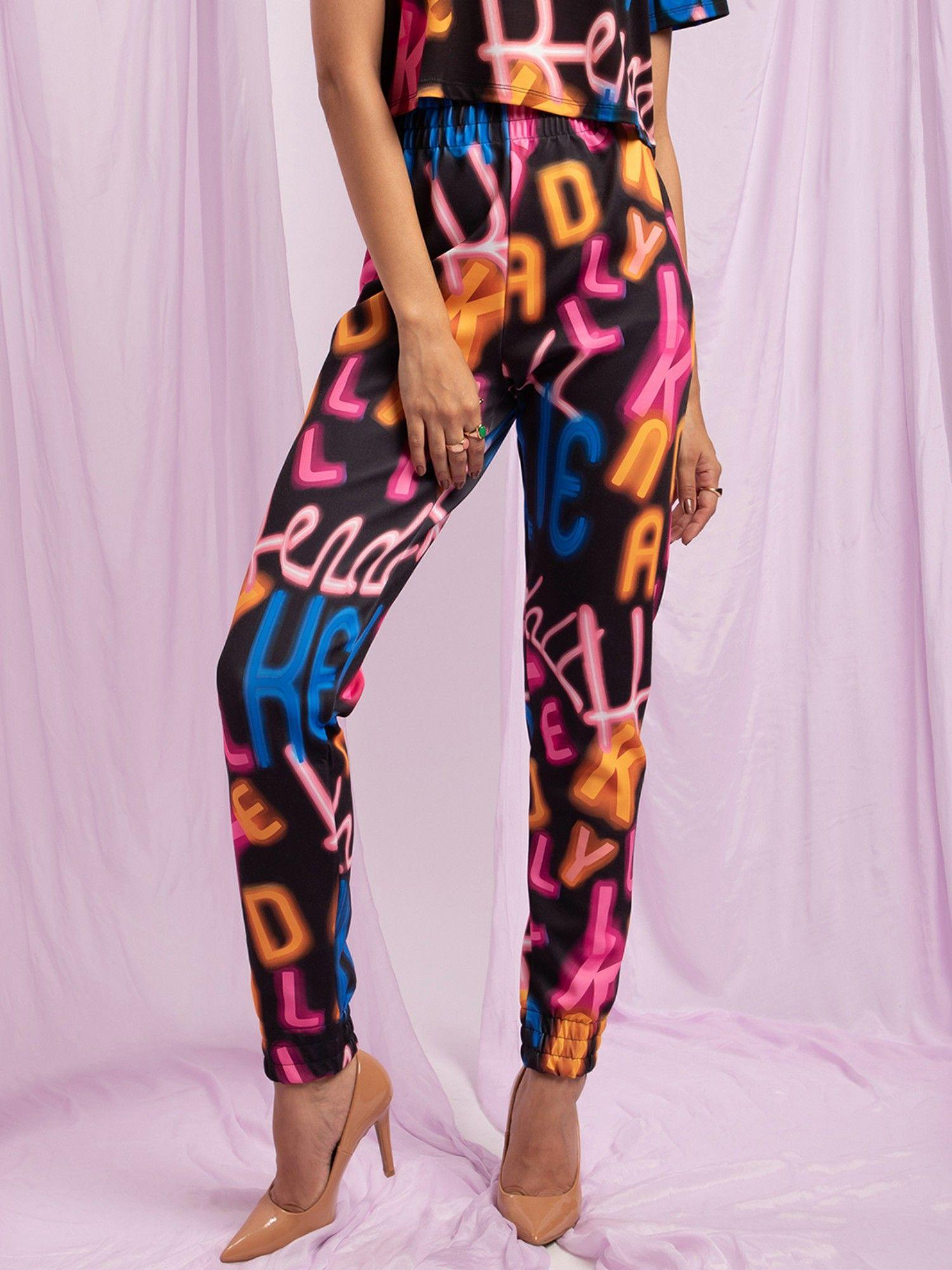 psycho print printed loose pants