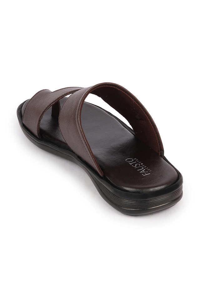 pu-slip-on-men's-casual-wear-slippers---brown
