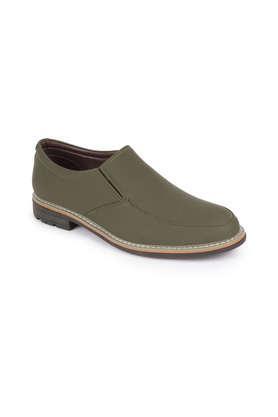 pu slip-on men's formal shoes - green